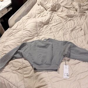 ALO Yoga Gray Crew Neck Sweater